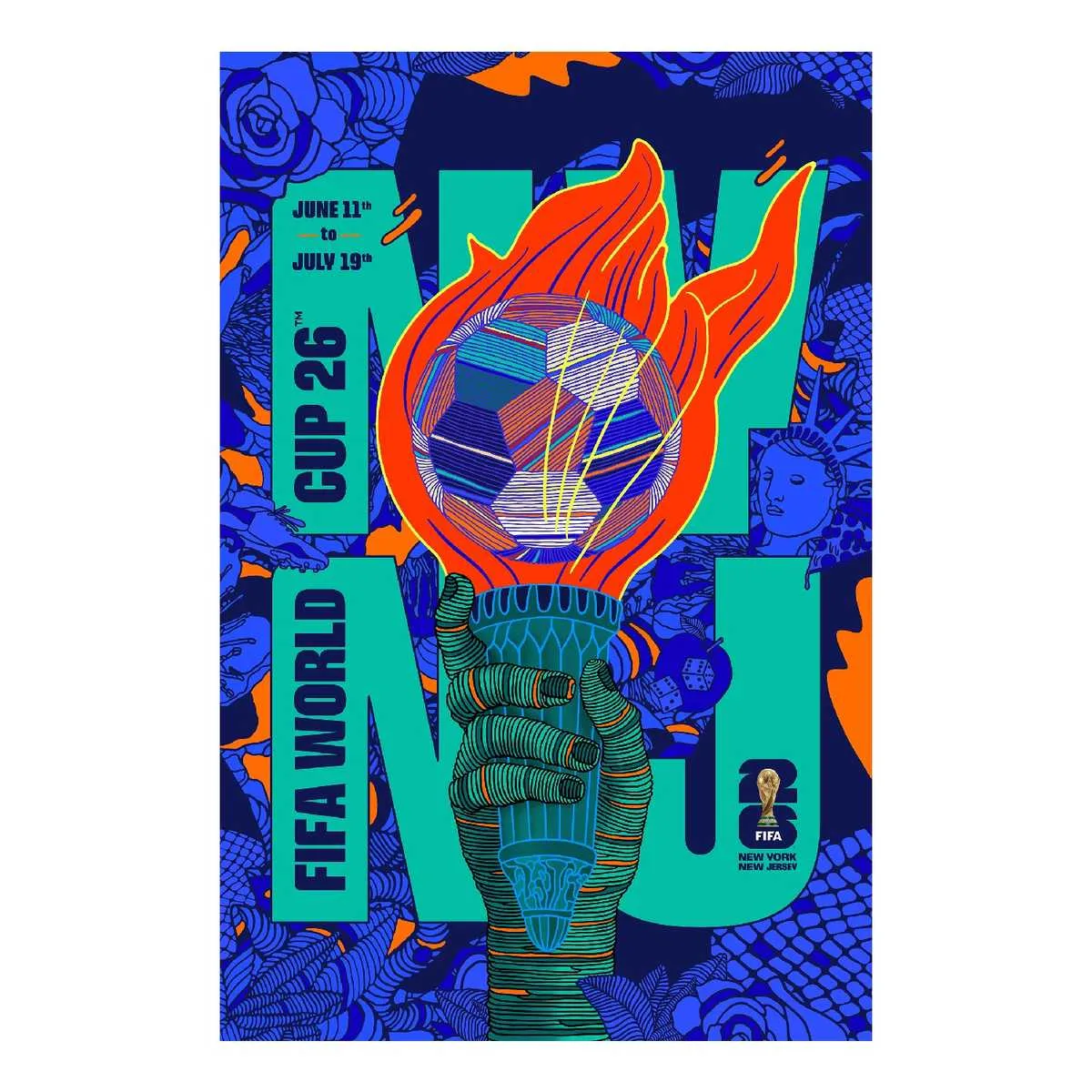 18. FIFA World Cup 2026™ Host City Poster T‑Shirt — New York / New Jersey (Official FIFA Store)