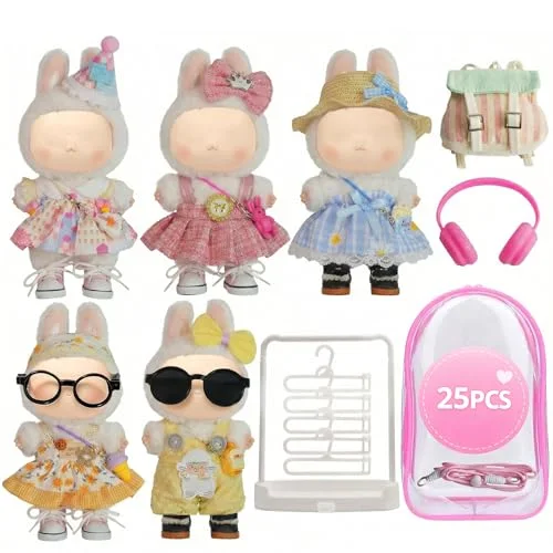 Labubu Doll Clothes & Accessories 25-Piece Set