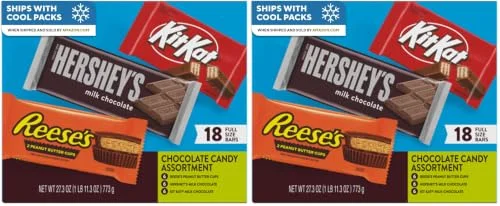 HERSHEY'S, KIT KAT & REESE'S Full-Size Variety Box (18 ct)