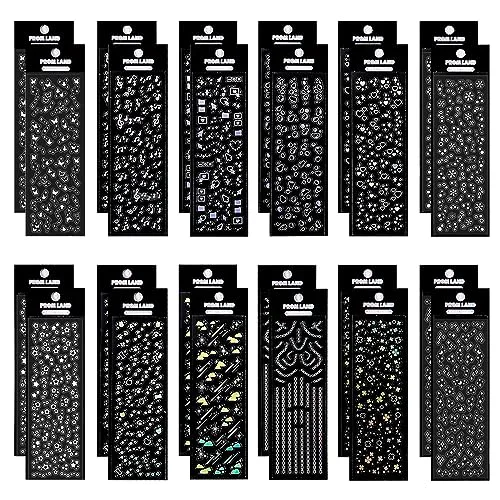 Holographic K-pop Deco Stickers (24 sheets)