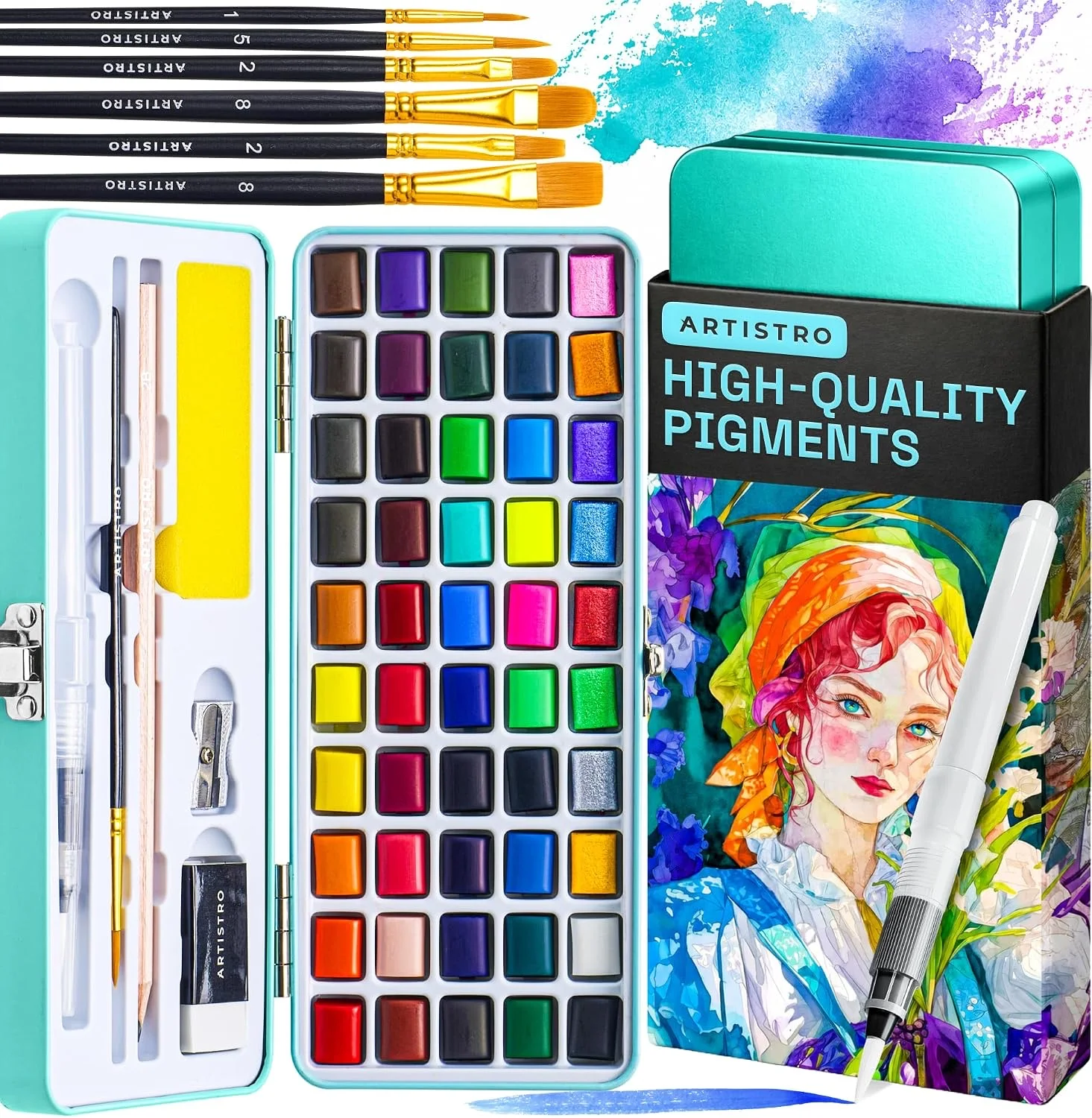 ARTISTRO Watercolor Paint Set (50 Colors)