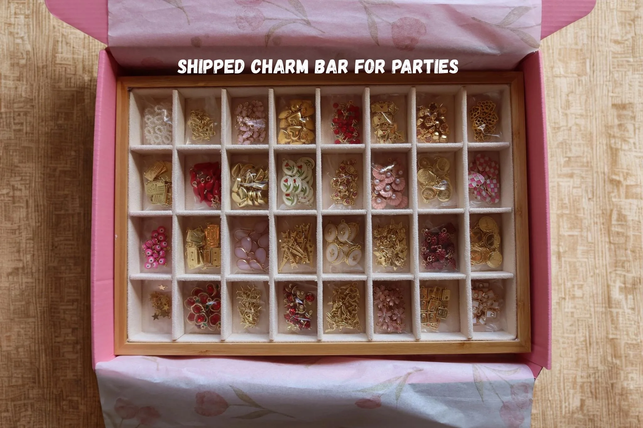 Charm Bar DIY Kit, 18K Gold Plated Charms (Etsy)