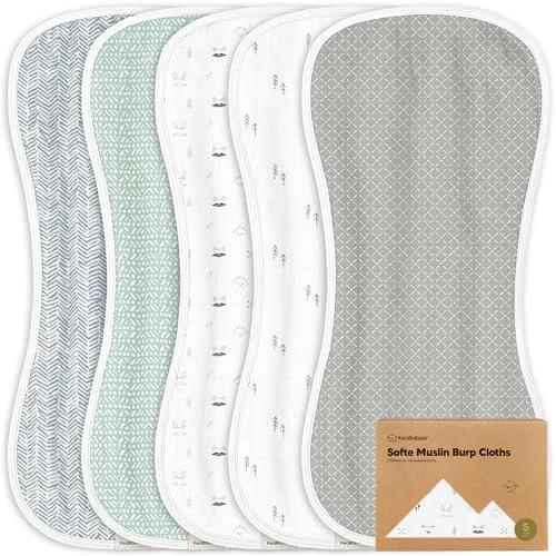 Muslin Burp Cloths (5-Pack)