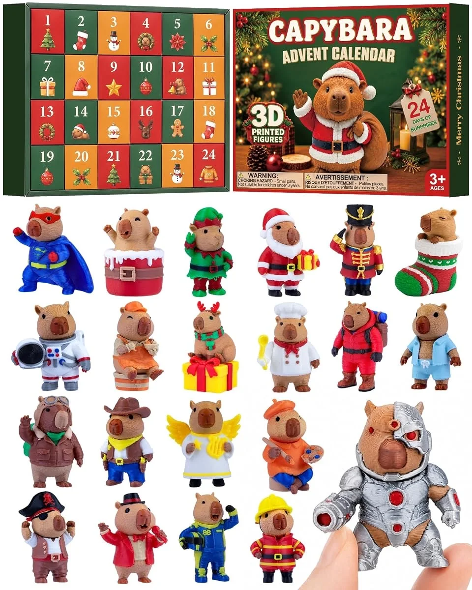Capybara 3D Printed Animals Advent Calendar 2026
