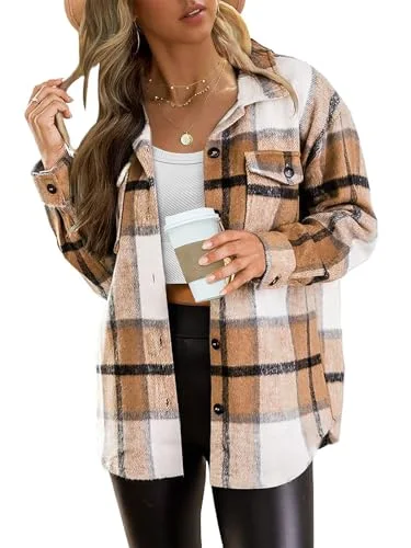 AUTOMET Plaid Flannel Shacket