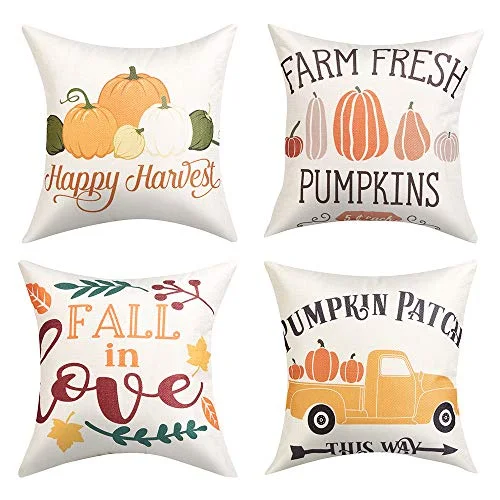 Fall Pillow Covers (Set of 4)