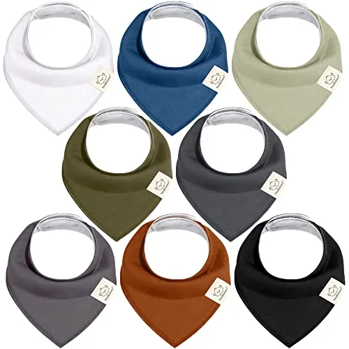 KeaBabies Bandana Bibs (8-Pack)