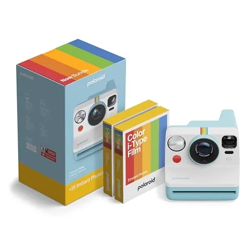 Polaroid Now 3rd Gen Instant Camera + Film (Arctic Blue)