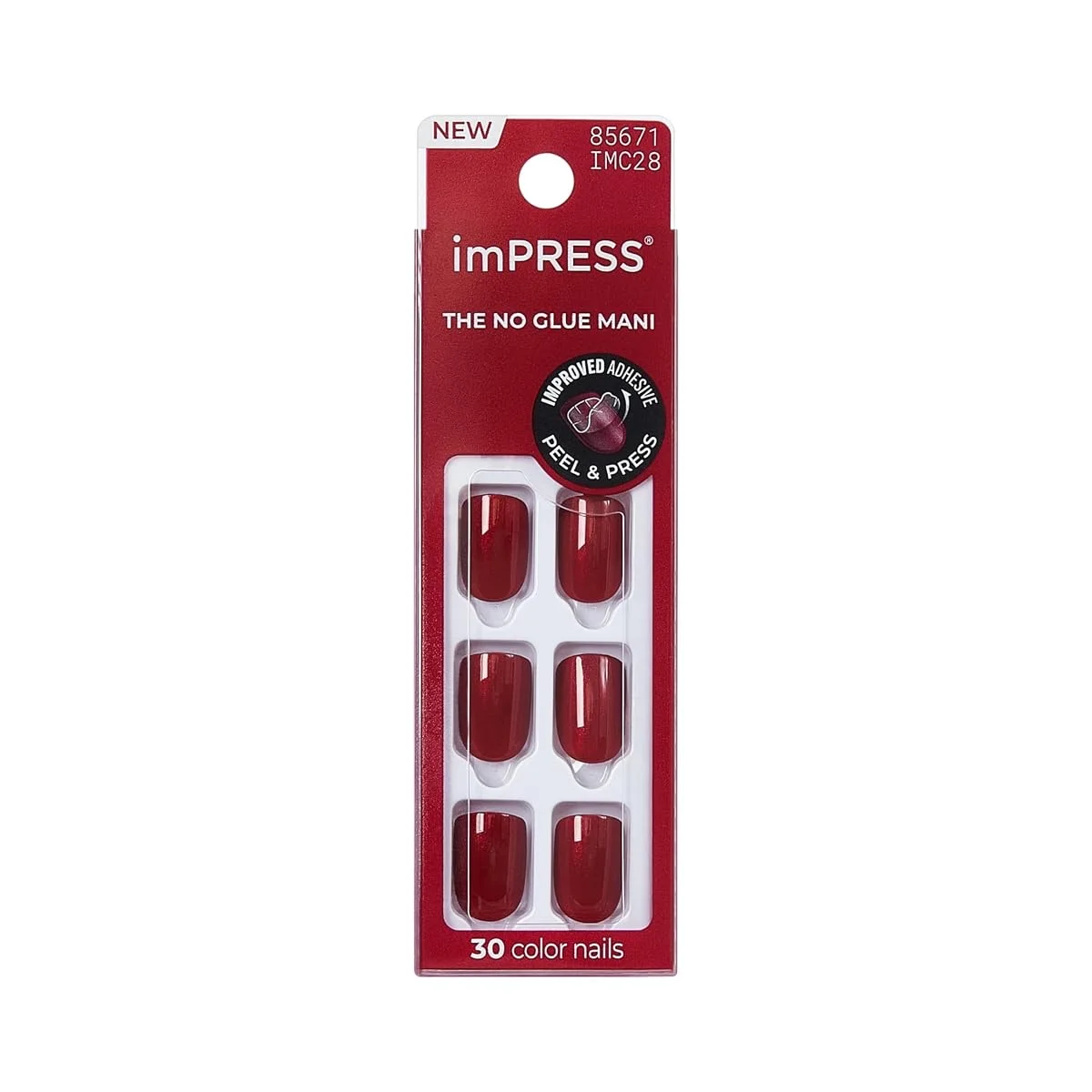 Kiss Impress Press-On Nails — Red Velvet