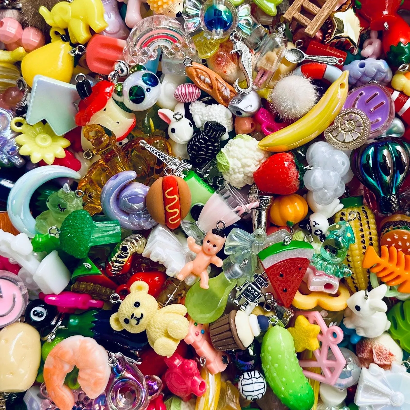 Charm & Bead Grab Bag for Phone & Bag Charms (Etsy)