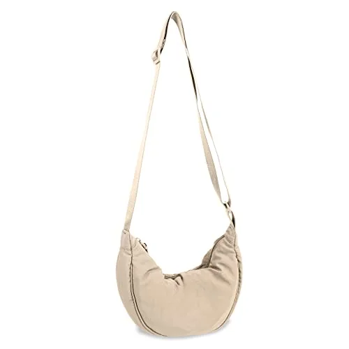 Nylon Crescent Crossbody Bag