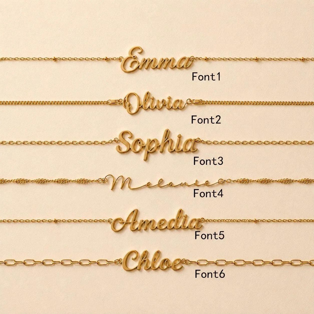 Personalized Script Name Necklace (Etsy)